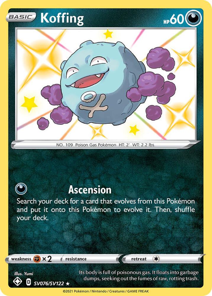 Koffing SV076/SV122 (Shining Fates: Shiny Vault) - Holofoil