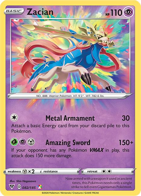 Zacian 082/185 (SWSH04: Vivid Voltage) - Holofoil