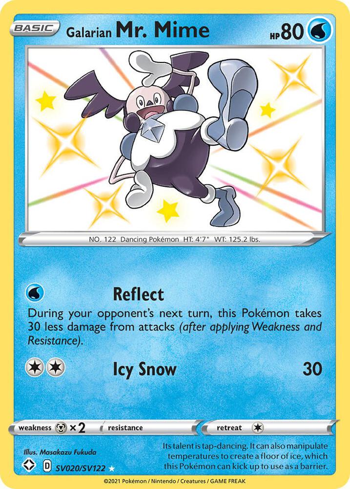 Galarian Mr. Mime SV020/SV122 (Shining Fates: Shiny Vault) - Holofoil