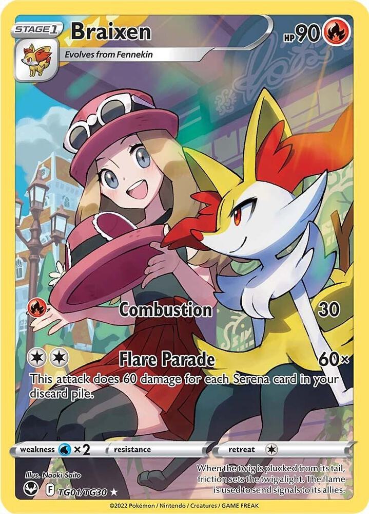 Braixen TG01/TG30 (SWSH12: Silver Tempest Trainer Gallery) - Holofoil