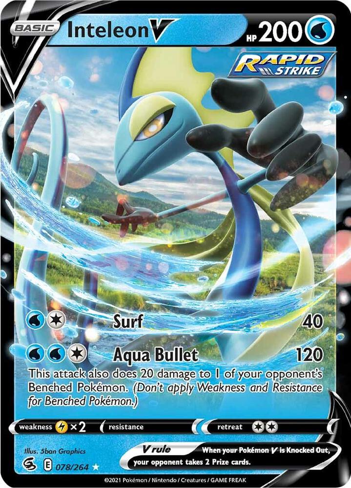 Inteleon V 078/264 (SWSH08: Fusion Strike) - Holofoil