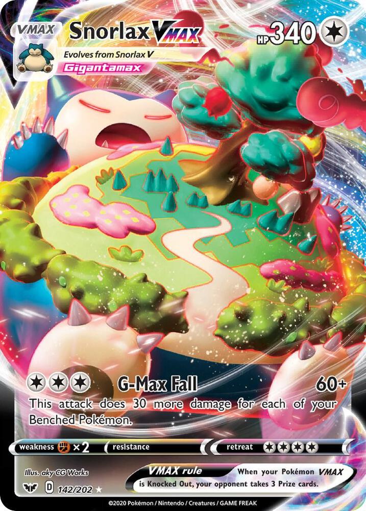 Snorlax VMAX 142/202 (SWSH01: Sword & Shield Base Set) - Holofoil