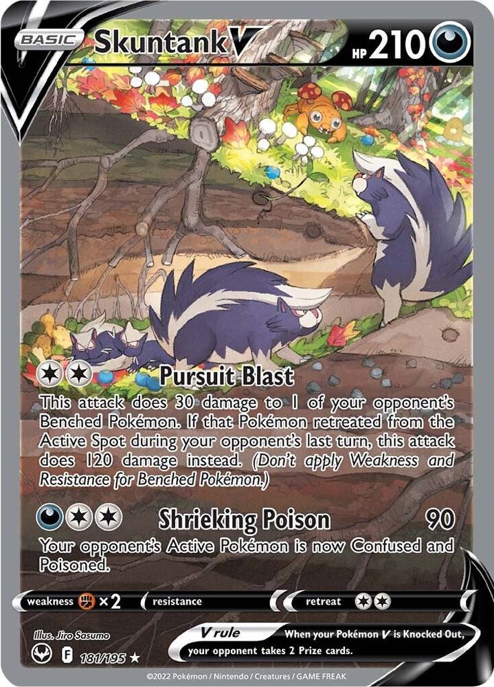 Skuntank V 181/195 (SWSH12: Silver Tempest) - Holofoil
