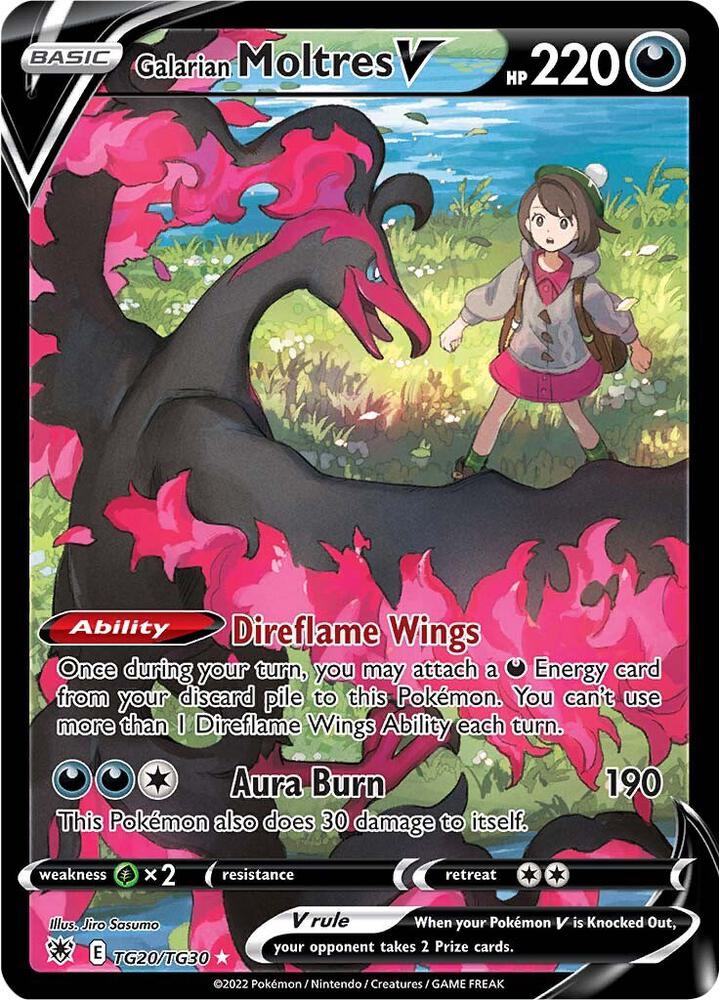 Galarian Moltres V TG20/TG30 (SWSH10: Astral Radiance Trainer Gallery) - Holofoil