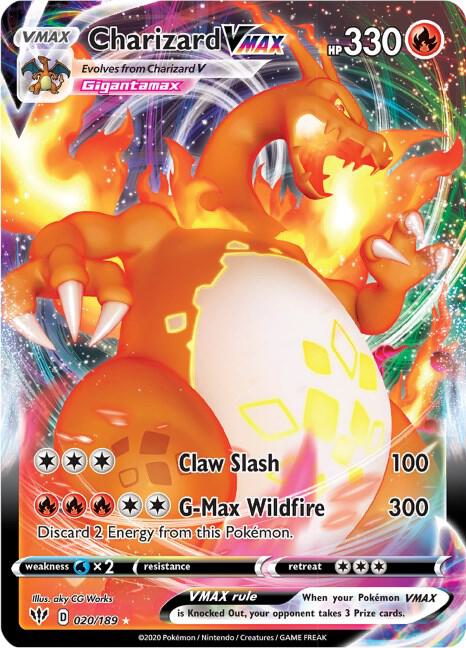 Charizard VMAX 020/189 (SWSH03: Darkness Ablaze) - Holofoil