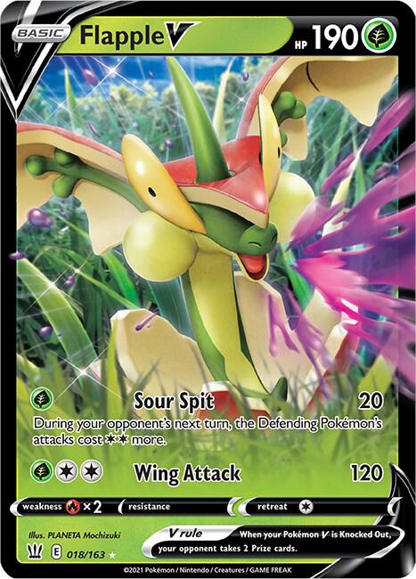 Flapple V 018/163 (SWSH05: Battle Styles) - Holofoil
