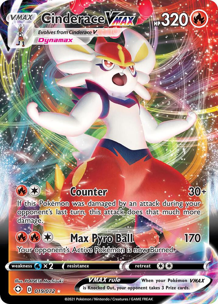 Cinderace VMAX 019/072 (Shining Fates) - Holofoil