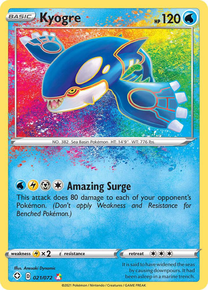 Kyogre 021/072 (Shining Fates) - Holofoil