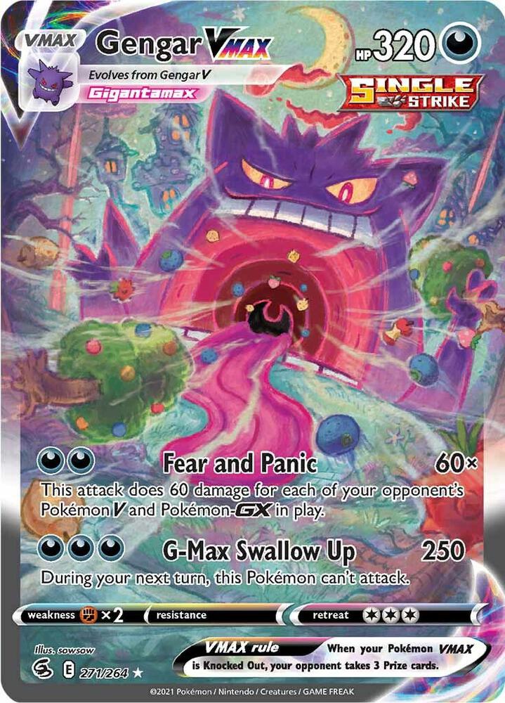 Gengar VMAX 271/264 (SWSH08: Fusion Strike) - Holofoil