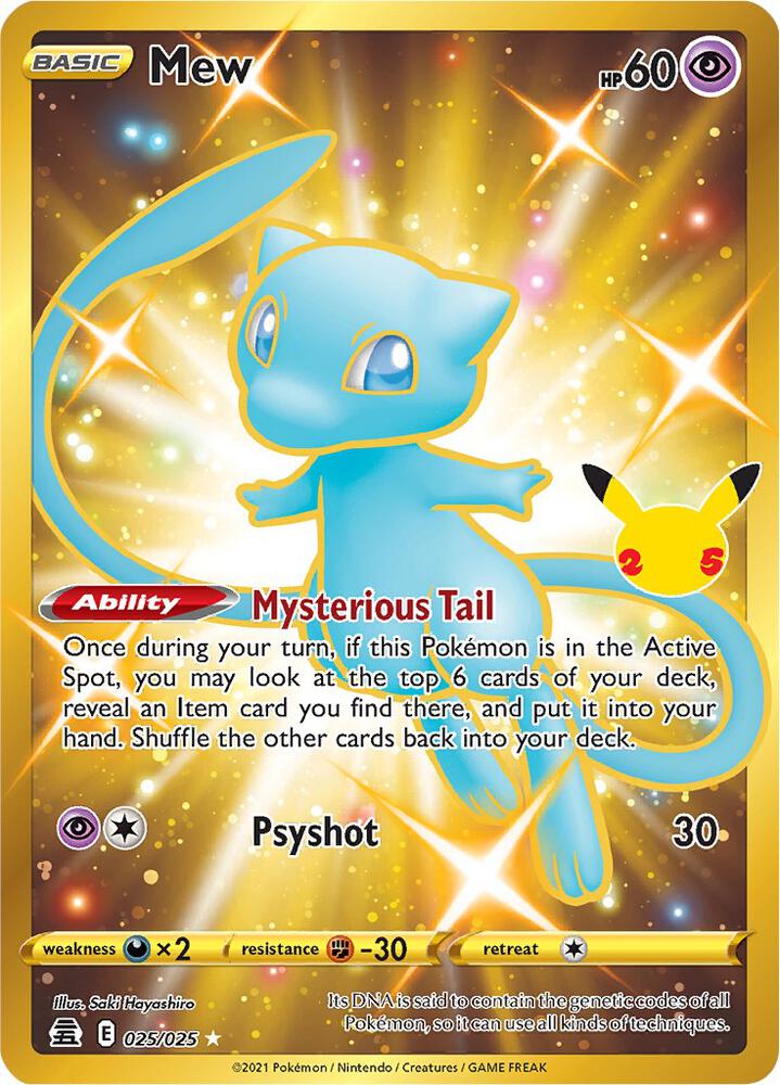 Mew Secret 025/025 (Celebrations) - Holofoil