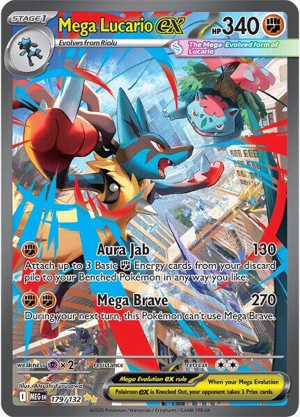 Mega Lucario ex 179/132 (ME01: Mega Evolution) - Holofoil