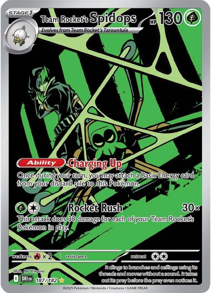 Team Rocket's Spidops 187/182 (SV10: Destined Rivals) - Holofoil