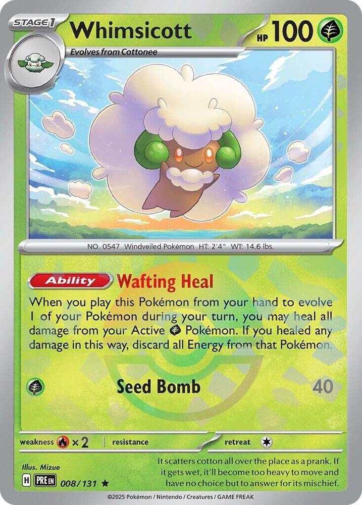 Whimsicott 008/131 (SV: Prismatic Evolutions) - Poke Ball Holofoil