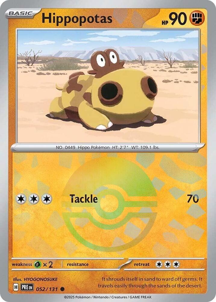 Hippopotas 052/131 (SV: Prismatic Evolutions) - Poke Ball Holofoil