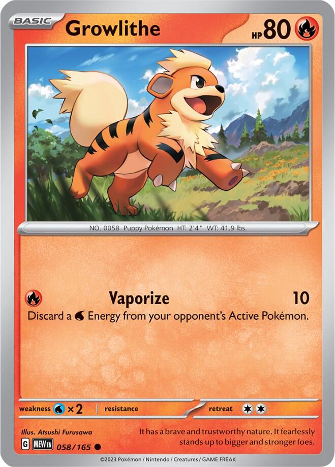 Growlithe 058/165 (SV: Scarlet & Violet 151)