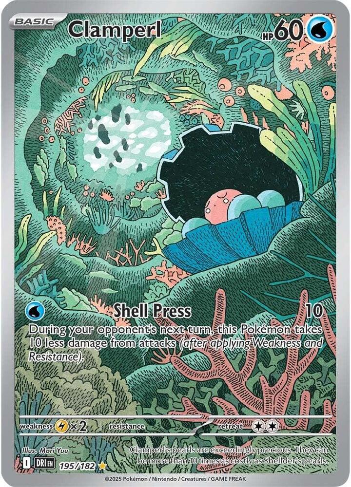 Clamperl 195/182 (SV10: Destined Rivals) - Holofoil