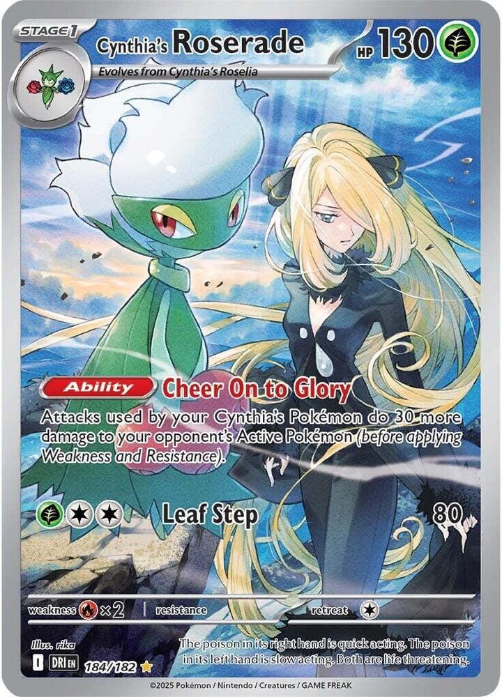 Cynthia's Roserade 184/182 (SV10: Destined Rivals) - Holofoil
