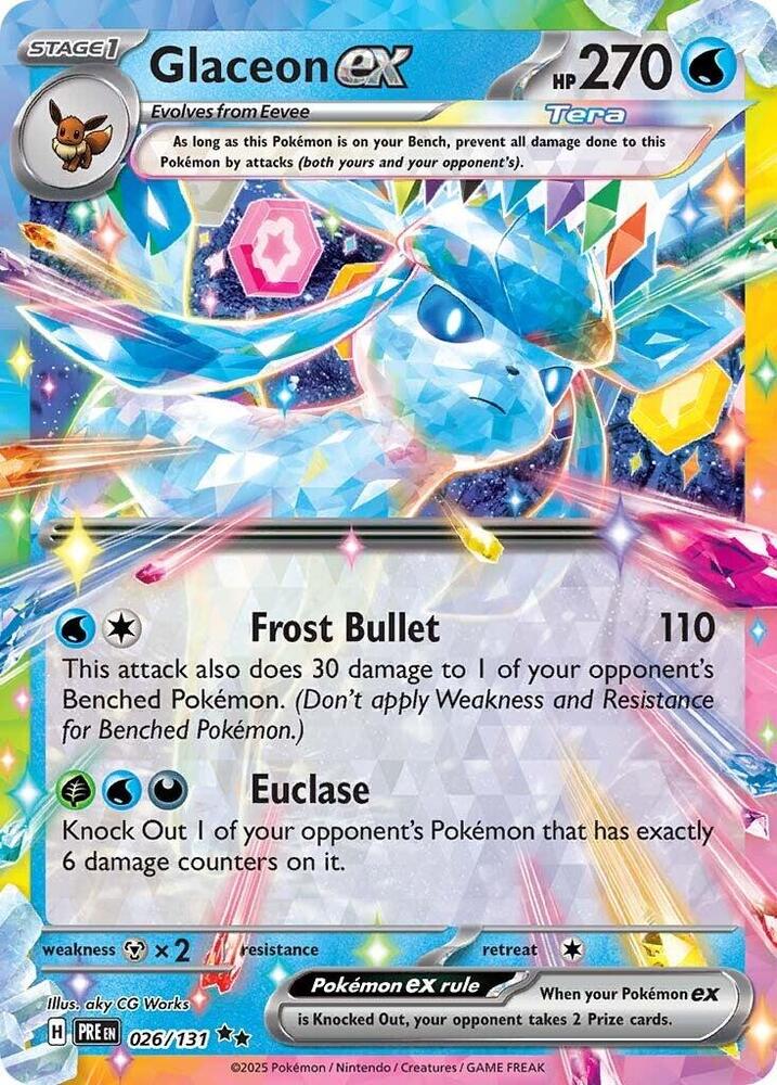 Glaceon ex 026/131 (SV: Prismatic Evolutions) - Holofoil