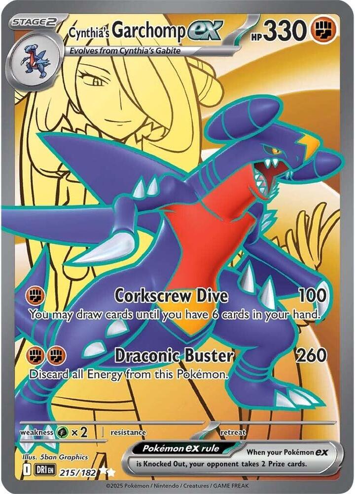 Cynthia's Garchomp ex 215/182 (SV10: Destined Rivals) - Holofoil
