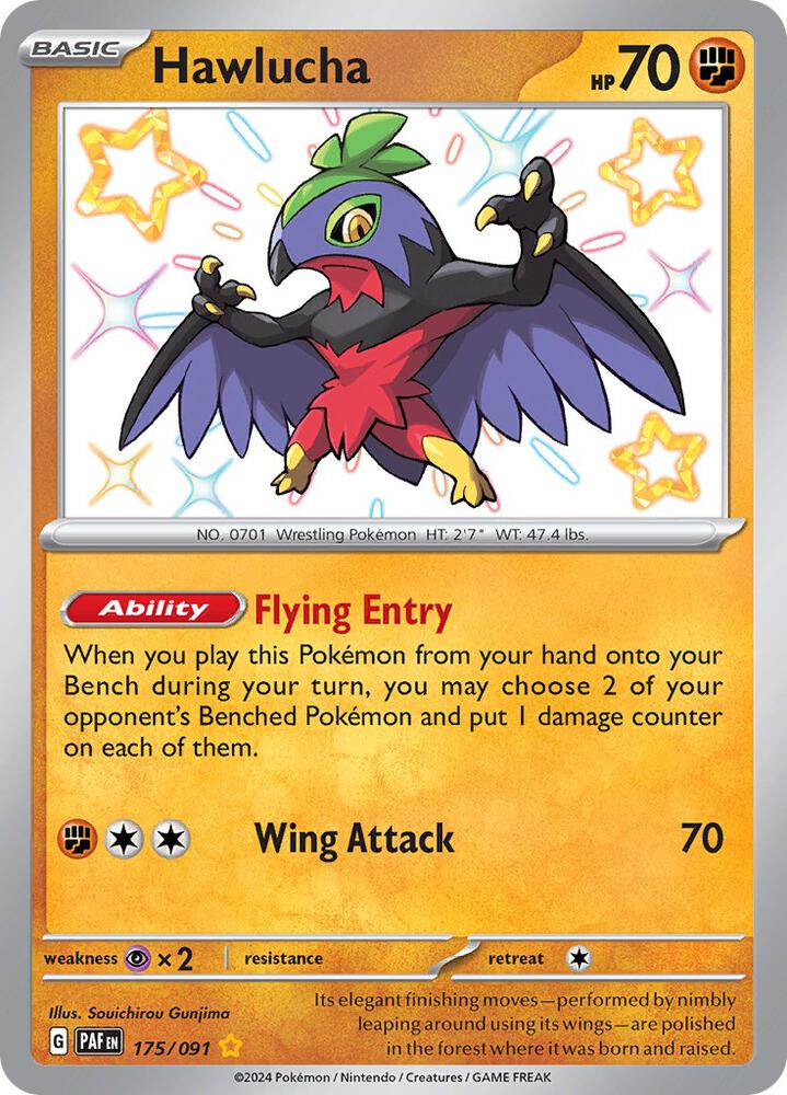 Hawlucha 175/091 (SV: Paldean Fates) - Holofoil