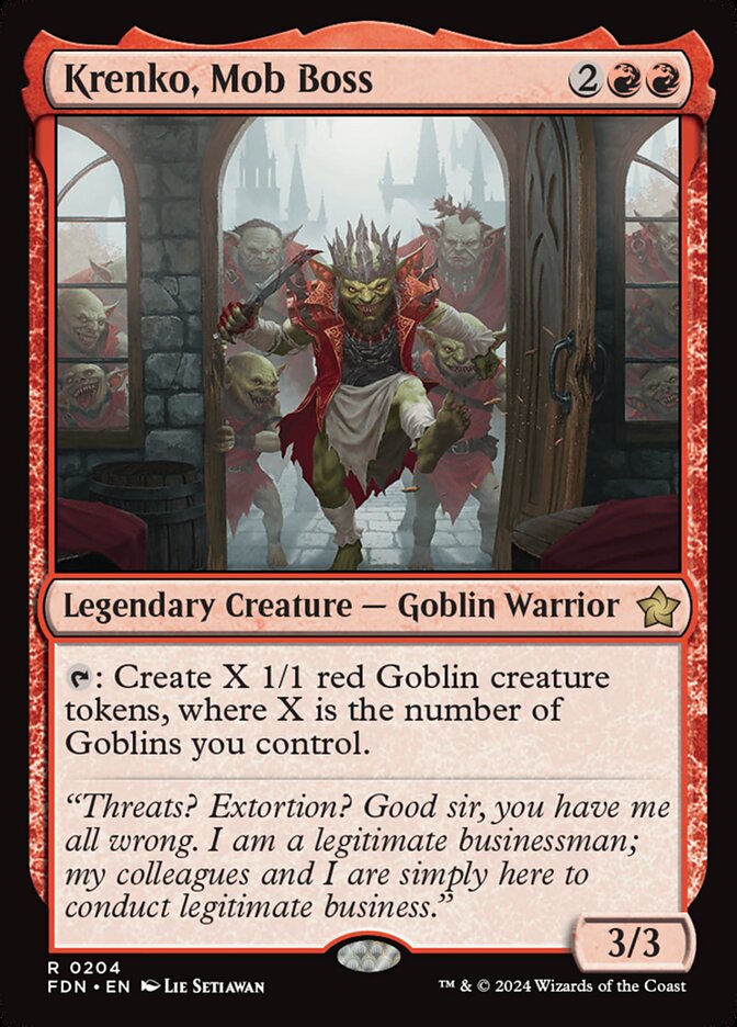 Krenko, Mob Boss 204/291 (Foundations) - Foil