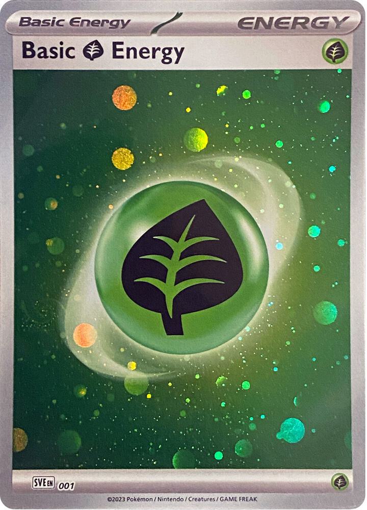 Basic Grass Energy 001 (SVE: Scarlet & Violet Energies) - Cosmo Holofoil