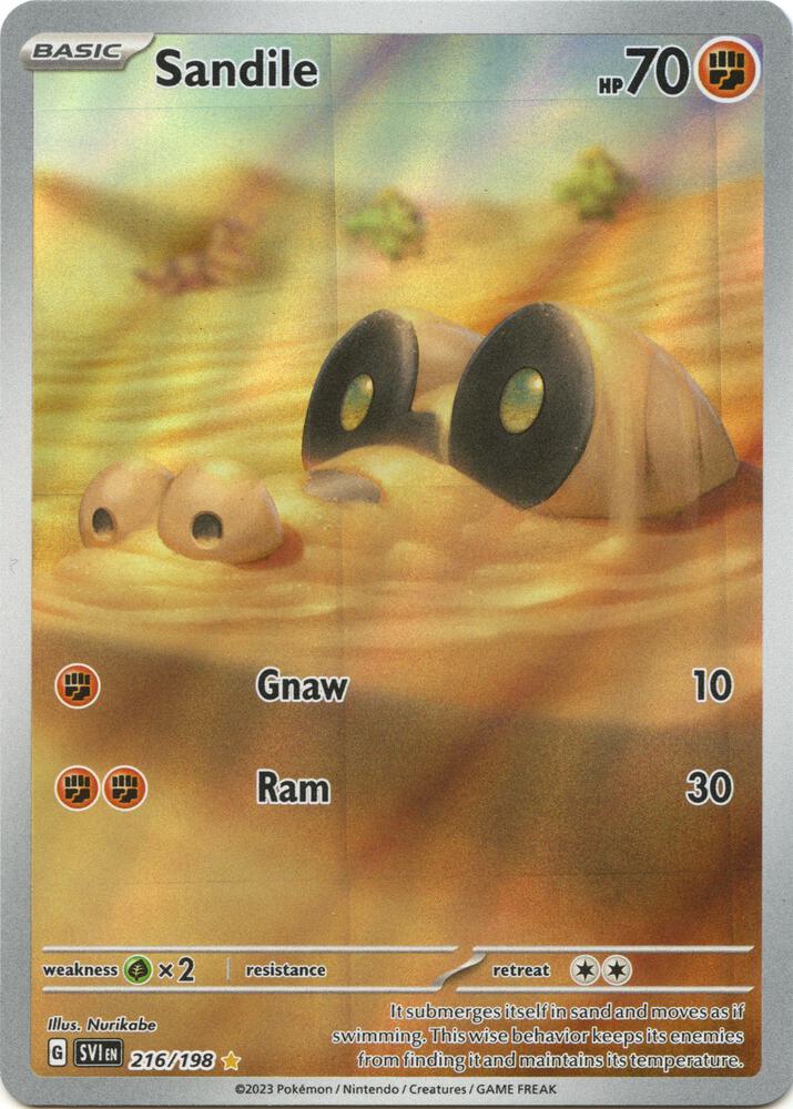 Sandile 216/198 (SV01: Scarlet & Violet Base Set) - Holofoil
