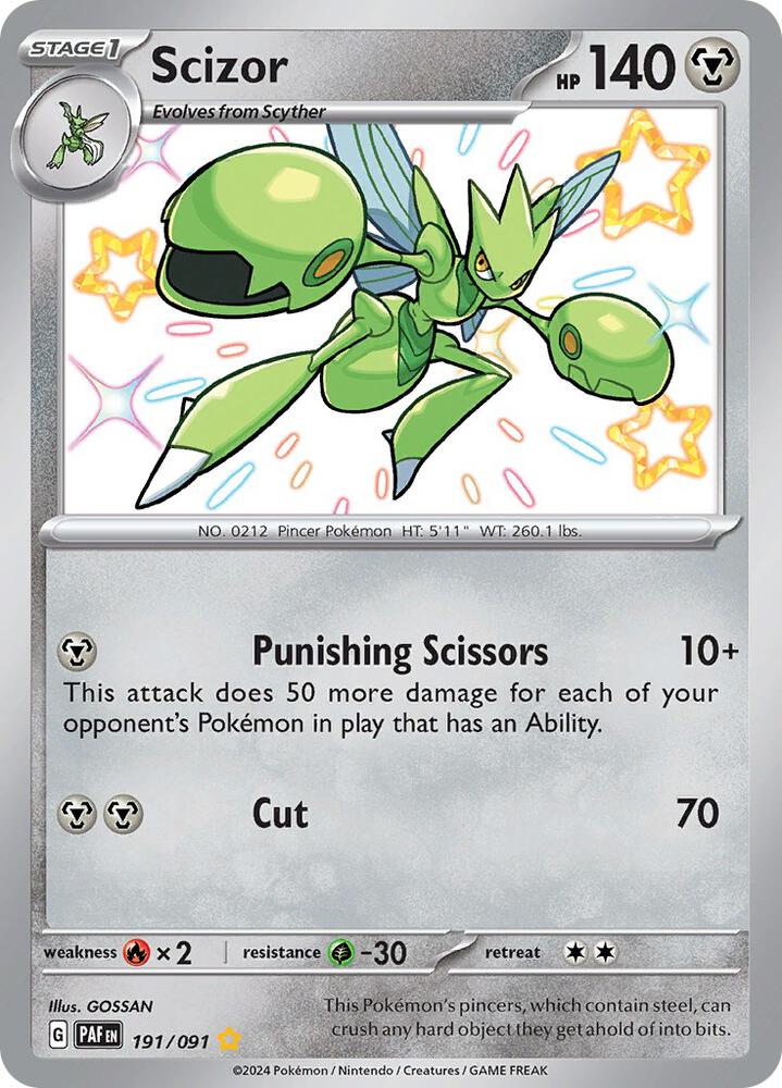 Scizor 191/091 (SV: Paldean Fates) - Holofoil