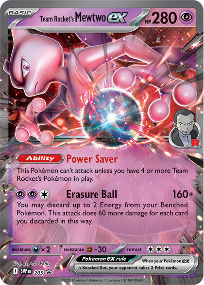 Team Rocket's Mewtwo ex 205 (SV: Scarlet & Violet Promo Cards) - Holofoil