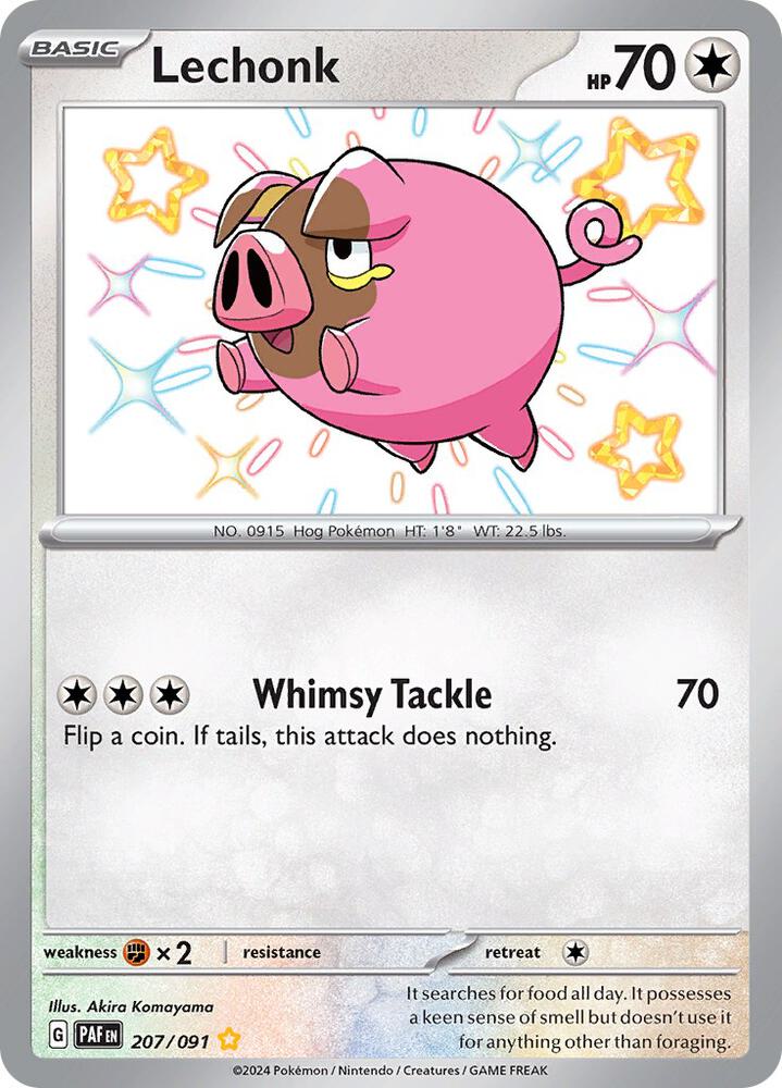 Lechonk 207/091 (SV: Paldean Fates) - Holofoil