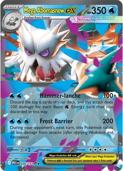 Mega Abomasnow ex 036 132 036/132 (ME01: Mega Evolution) - Holofoil