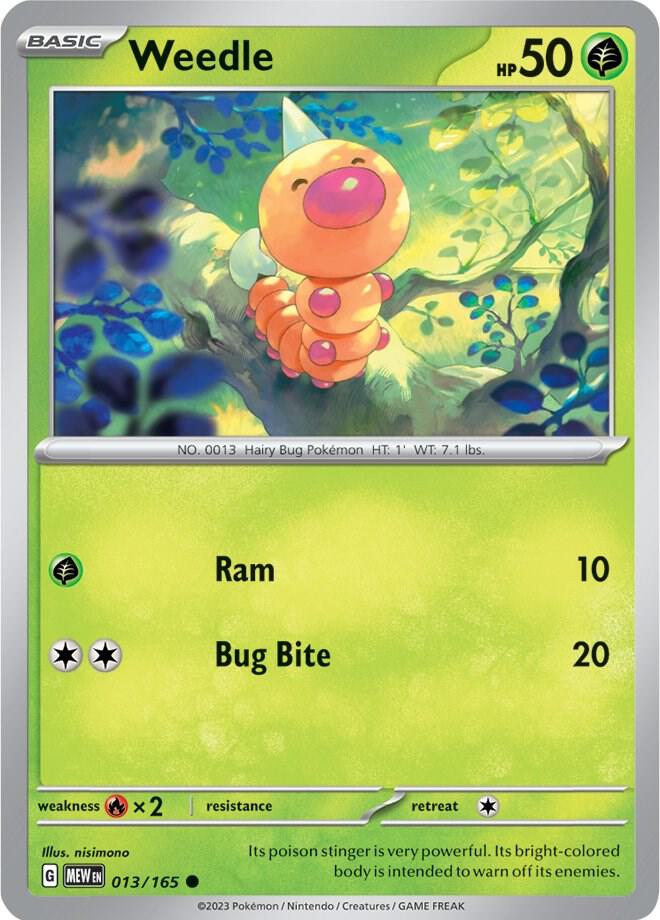 Weedle 013/165 (SV: Scarlet & Violet 151)