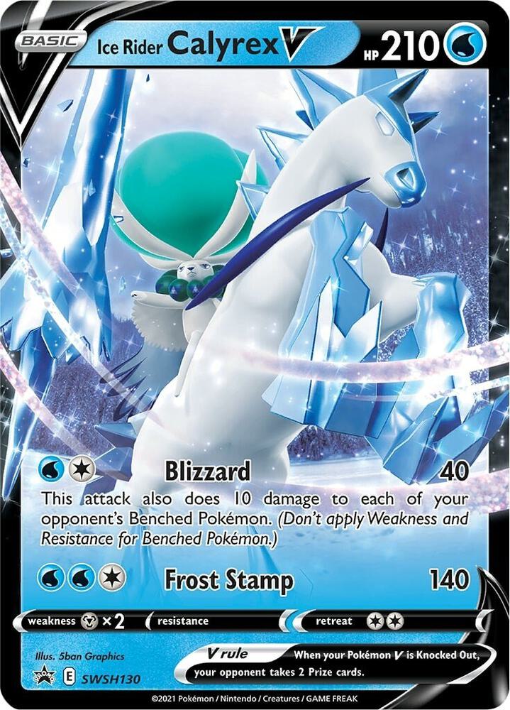 Ice Rider Calyrex V SWSH130 (SWSH: Sword & Shield Promo Cards) - Holofoil