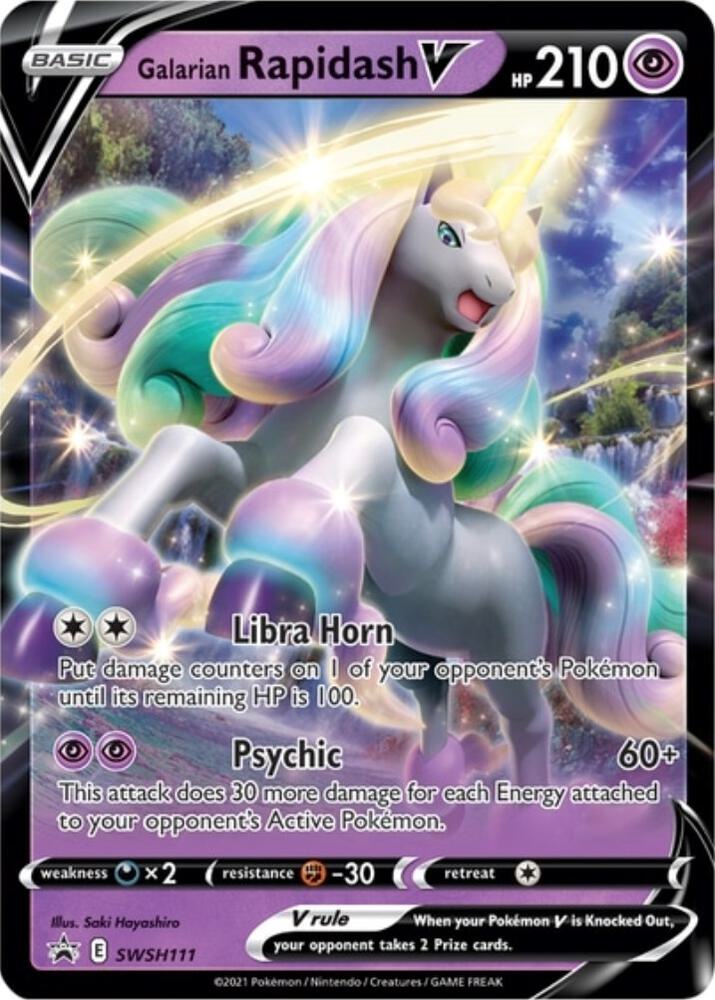 Galarian Rapidash V SWSH111 (SWSH: Sword & Shield Promo Cards) - Holofoil