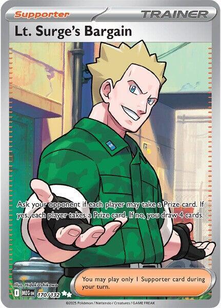 Lt. Surge's Bargain 170/132 (ME01: Mega Evolution) - Holofoil