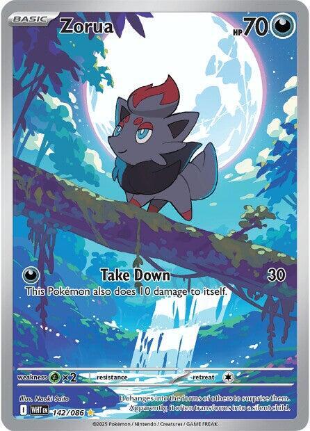 Zorua 142/086 (SV: White Flare) - Holofoil
