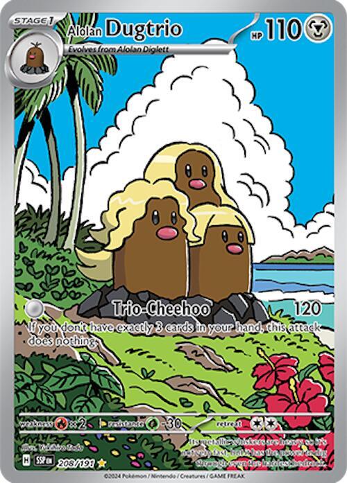 Alolan Dugtrio 208/191 (SV08: Surging Sparks) - Holofoil