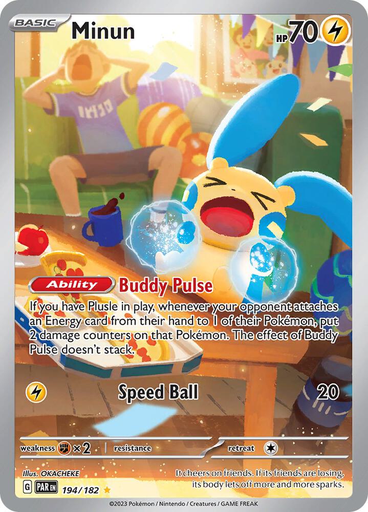 Minun 194/182 (SV04: Paradox Rift) - Holofoil