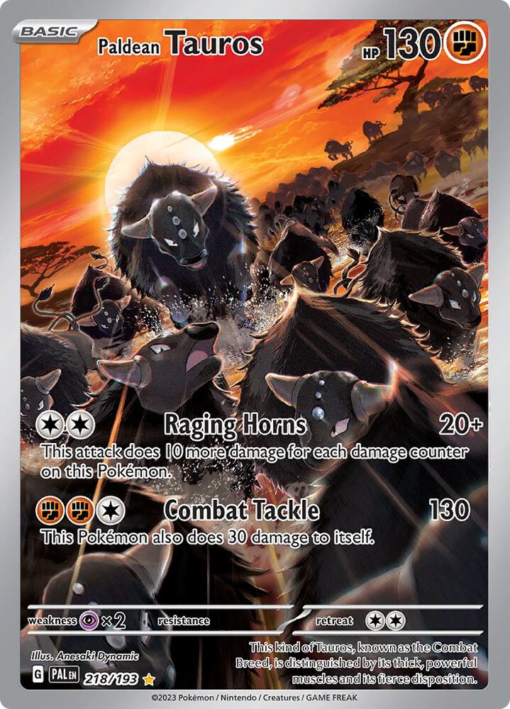 Paldean Tauros 218/193 (SV02: Paldea Evolved) - Holofoil