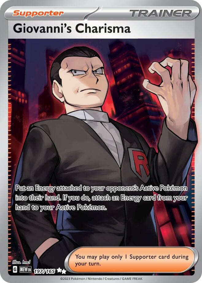 Giovanni's Charisma 197/165 (SV: Scarlet & Violet 151) - Holofoil