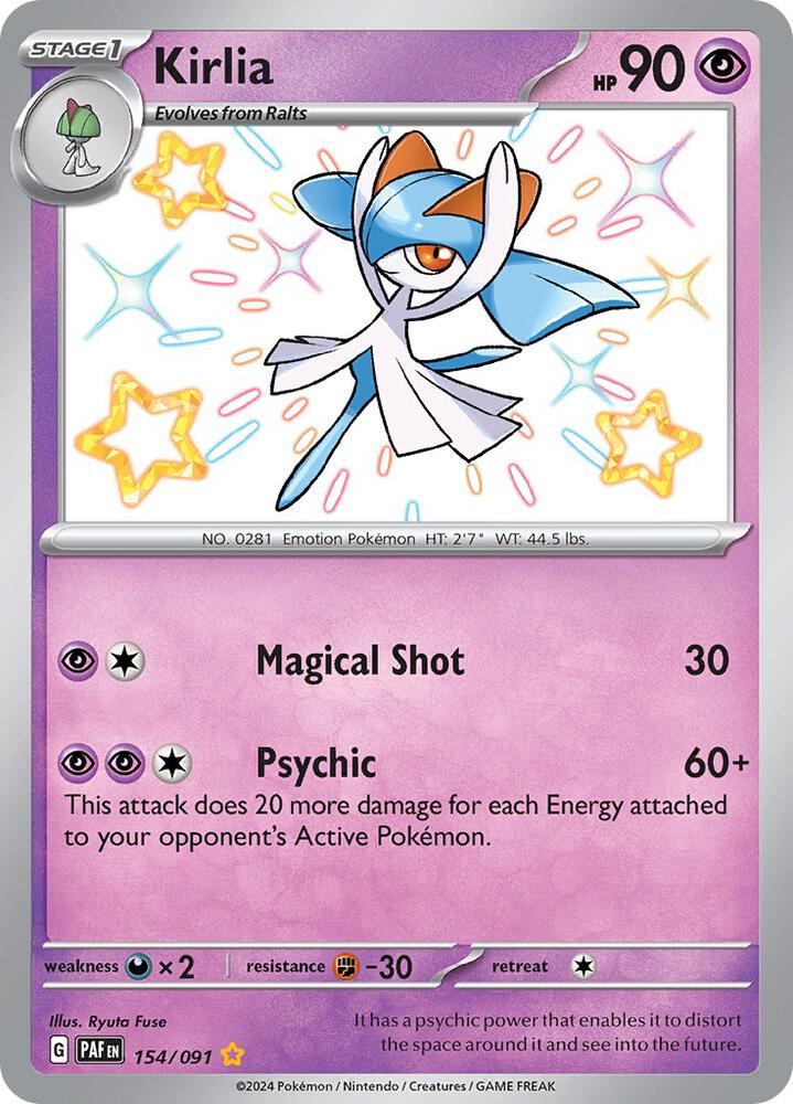 Kirlia 154/091 (SV: Paldean Fates) - Holofoil