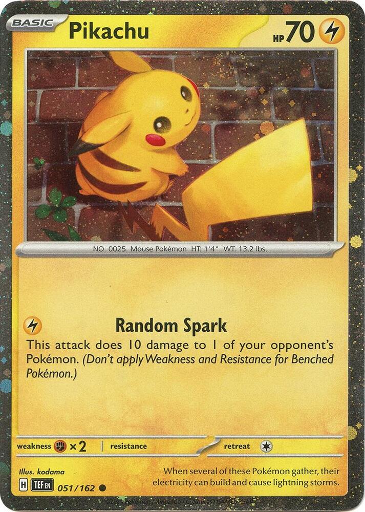 Pikachu 051/162 (Miscellaneous Cards & Products) - Cosmo Holofoil