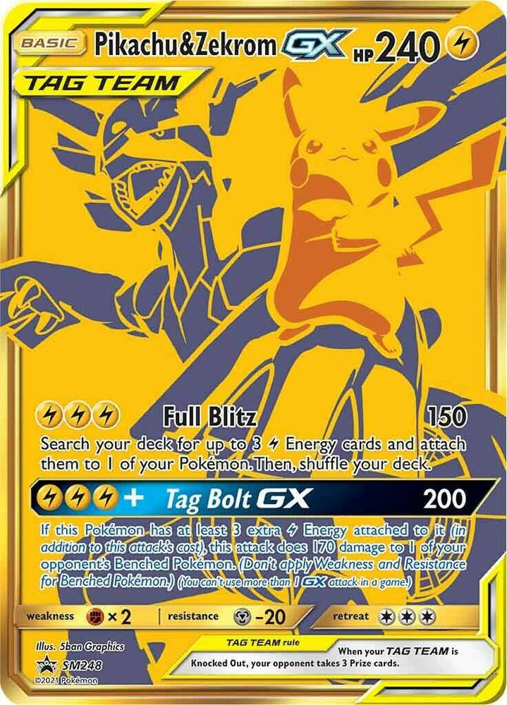 Pikachu and Zekrom GX SM248 (SM Promos) - Holofoil