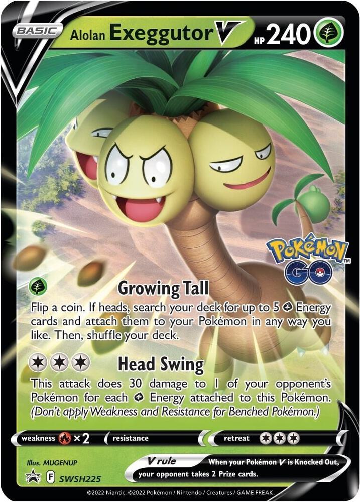 Alolan Exeggutor V SWSH225 (SWSH: Sword & Shield Promo Cards) - Holofoil