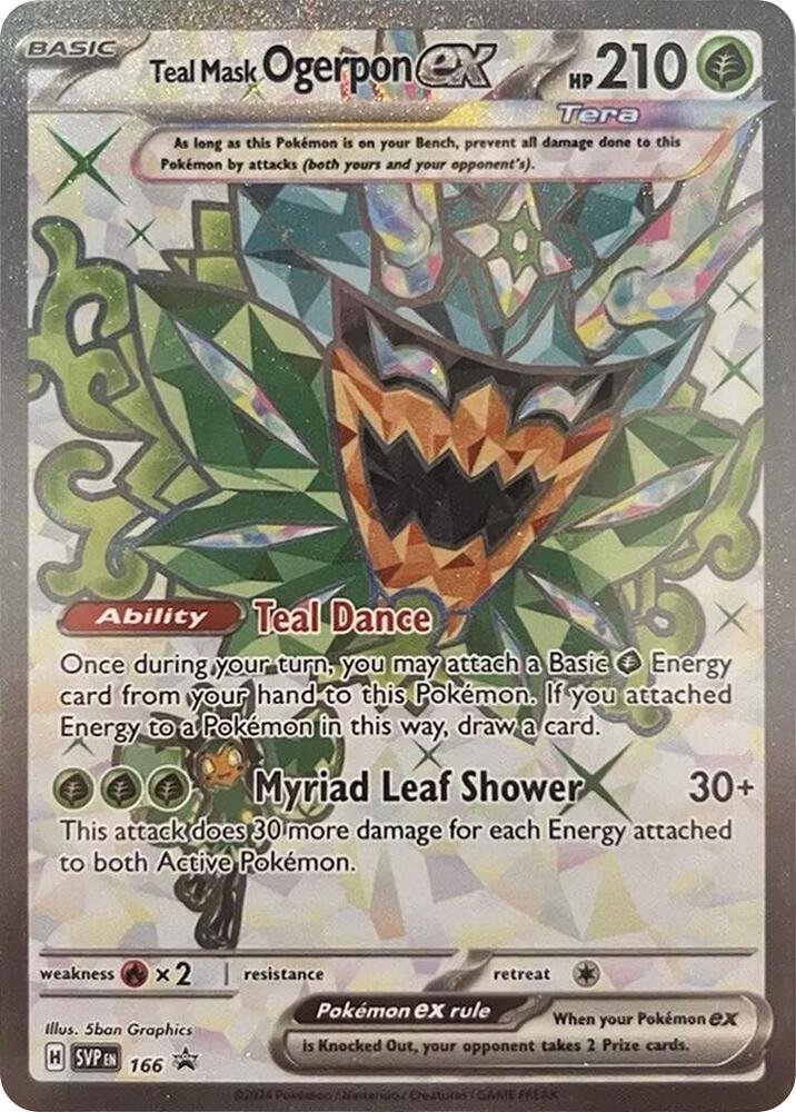 Teal Mask Ogerpon ex 166 (SV: Scarlet & Violet Promo Cards) - Holofoil