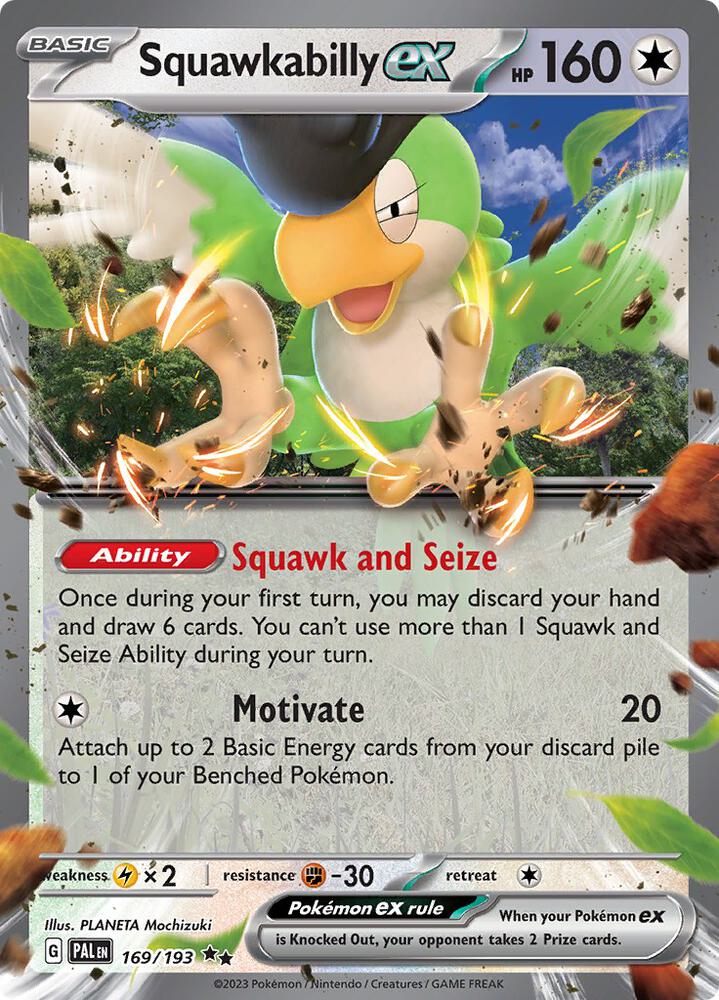 Squawkabilly ex 169/193 (SV02: Paldea Evolved) - Holofoil