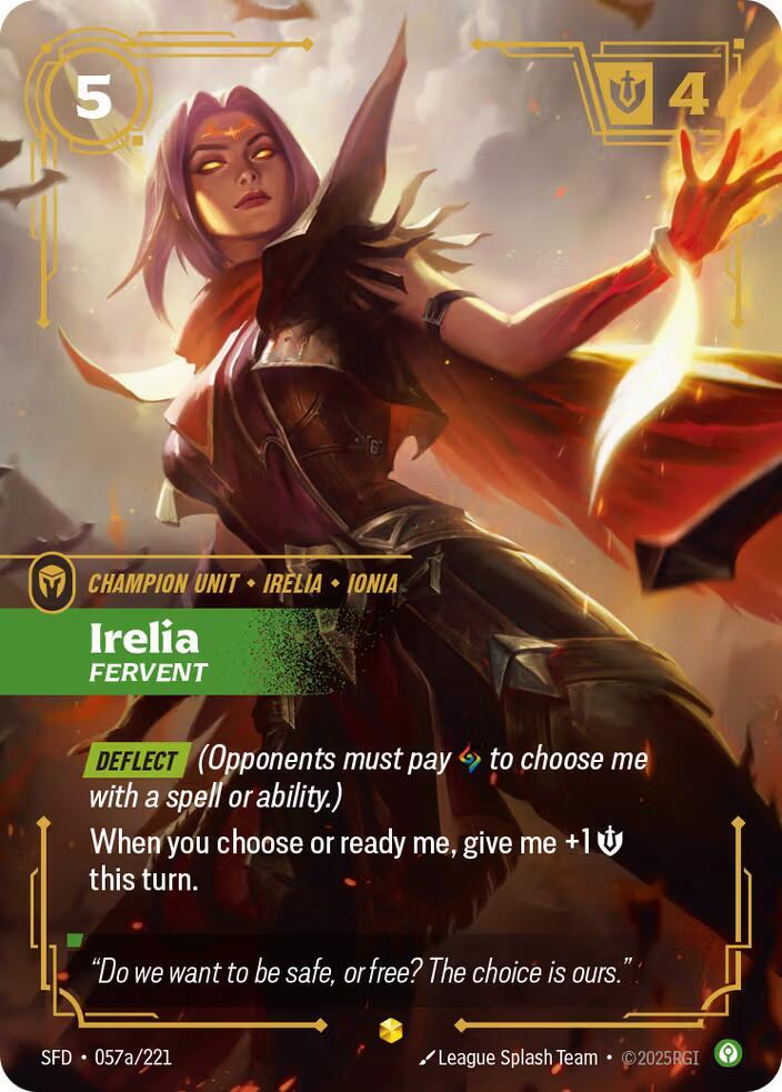 Irelia - Fervent 57a/221 (Spiritforged) - Foil