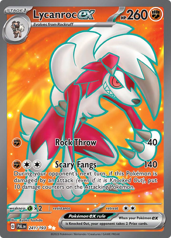 Lycanroc ex 241/193 (SV02: Paldea Evolved) - Holofoil