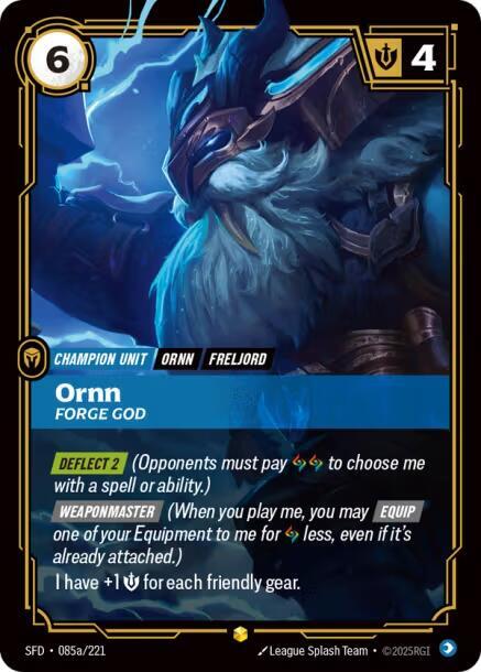 Ornn - Forge God 085a/221 (Spiritforged) - Foil
