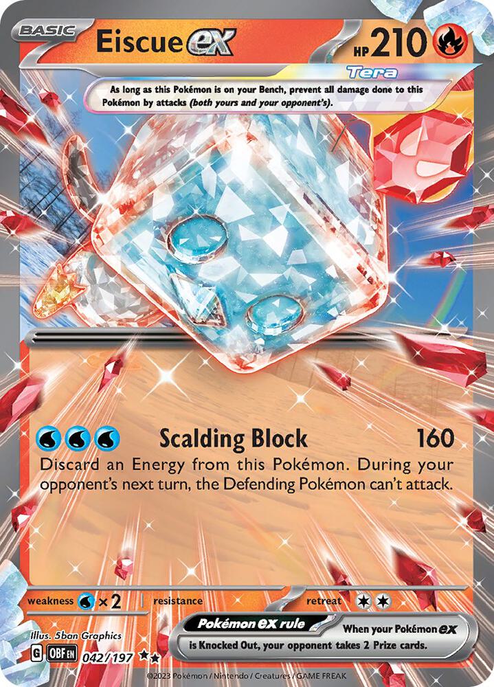 Eiscue ex 042/197 (SV03: Obsidian Flames) - Holofoil